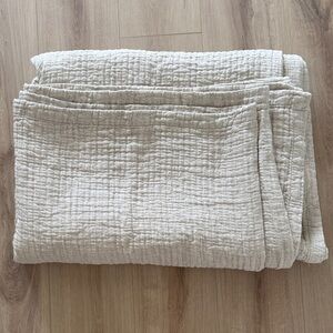 West Elm King flax Blanket